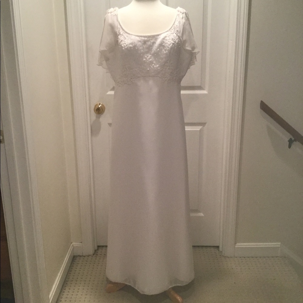 Beautiful white wedding dress