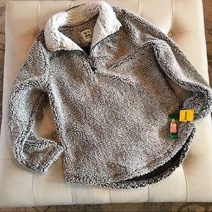 Women's Brown Sherpa Pullover