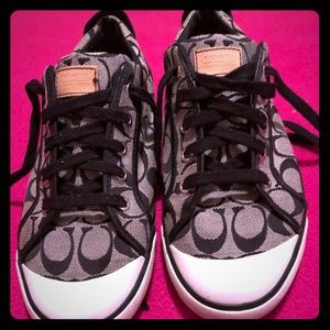 Black and white Coach - Barrett sneakers.