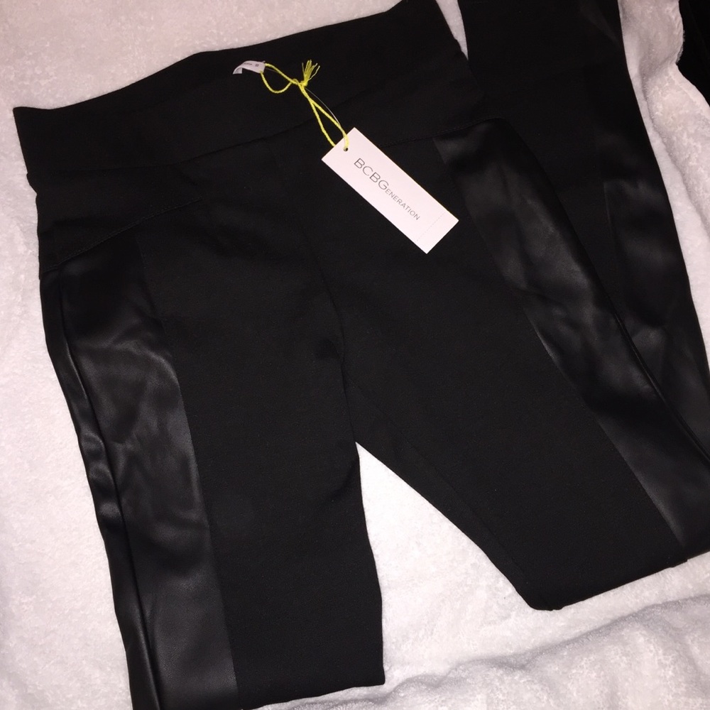 BCBG Generation Leggings with Leather Detail