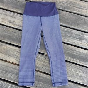 Blue and White Striped Lulu crops