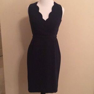J Crew Scallop Faux Wrap Dress