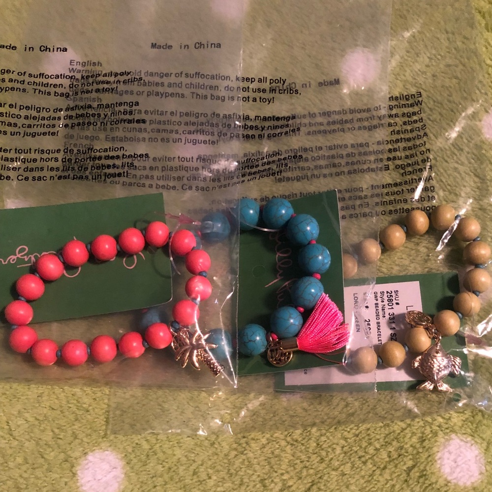 Set of three Lilly Pulitzer bracelets