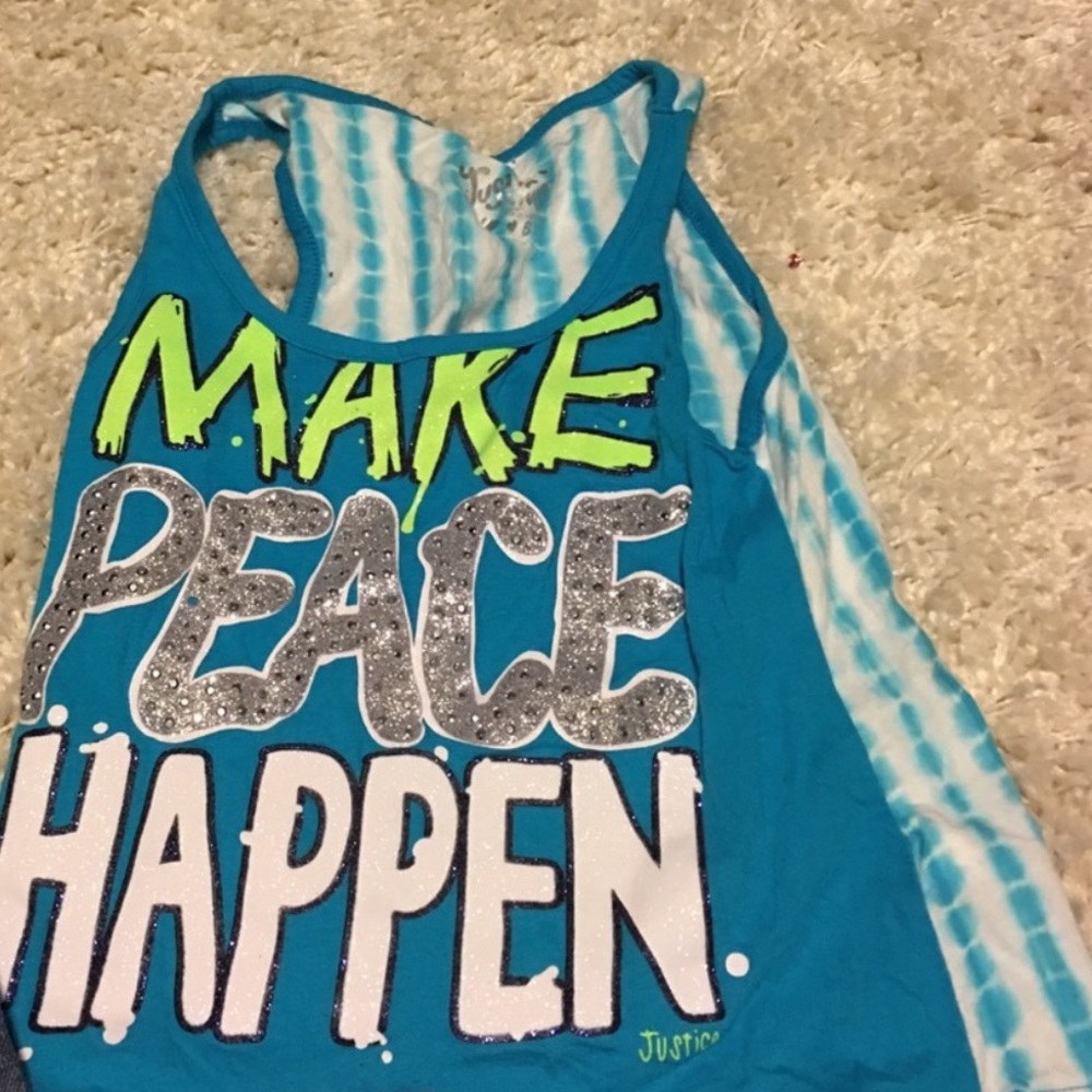 4/$50 Justice tank top Embellished