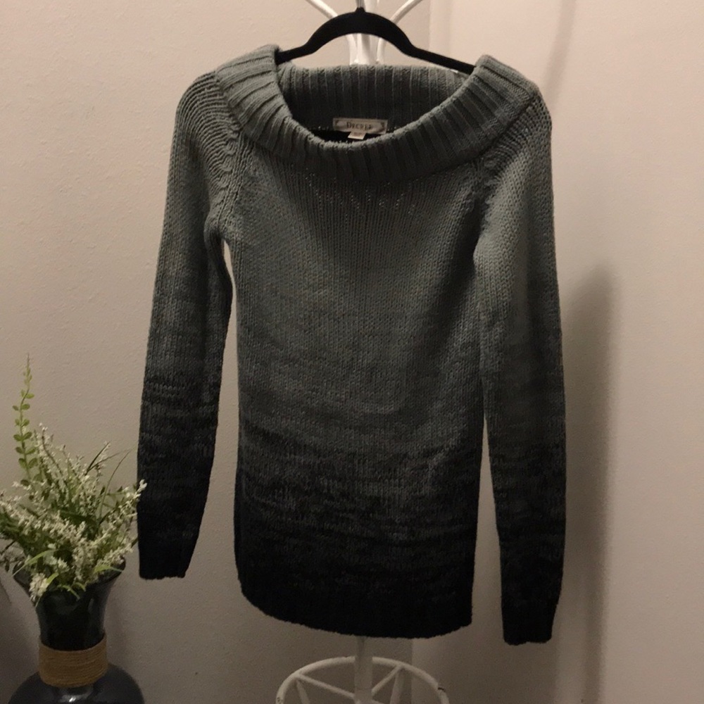 Black and Gray Ombré Sweater