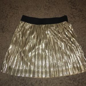 Gold metallic skirt