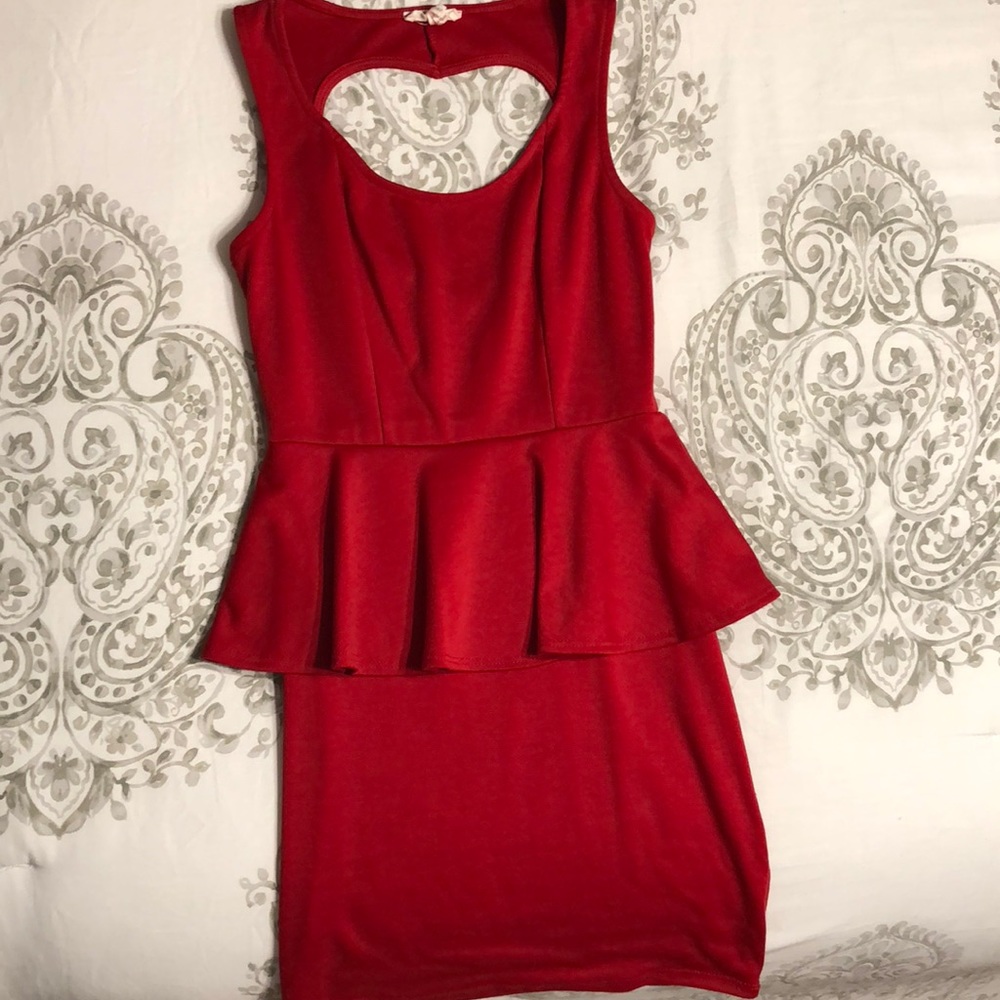 Red Peplum Dress
