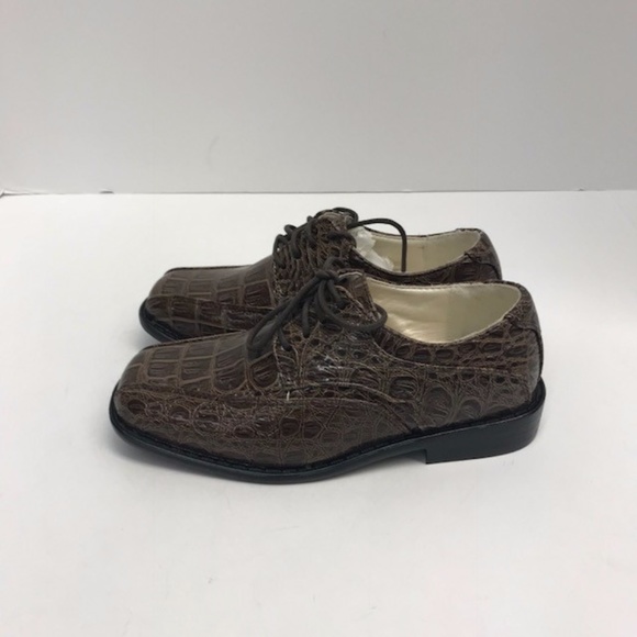 Jimi Jaymz Shoes Little Boy Brown Dress Shoes With Laces Jimi Jaymz