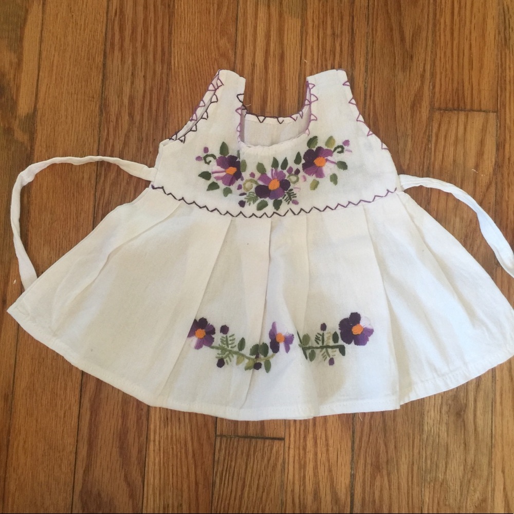 Floral Embroidered Linen Dress