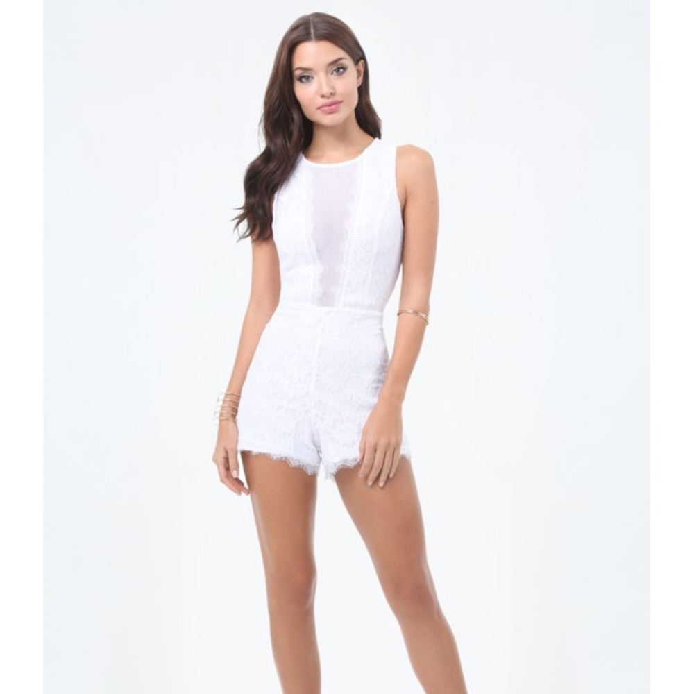 White lace romper