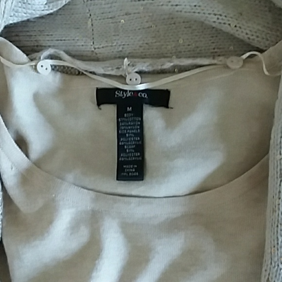 Style & Co. sweater with scarf NWOT - Picture 4 of 4