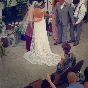 Bohemian lace wedding dress