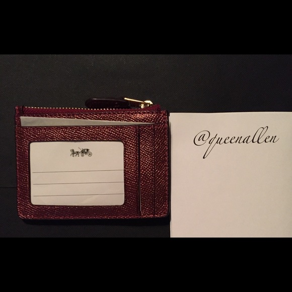 🍒Coach Mini ID Case- Metallic Cherry🍒 - Picture 3 of 8