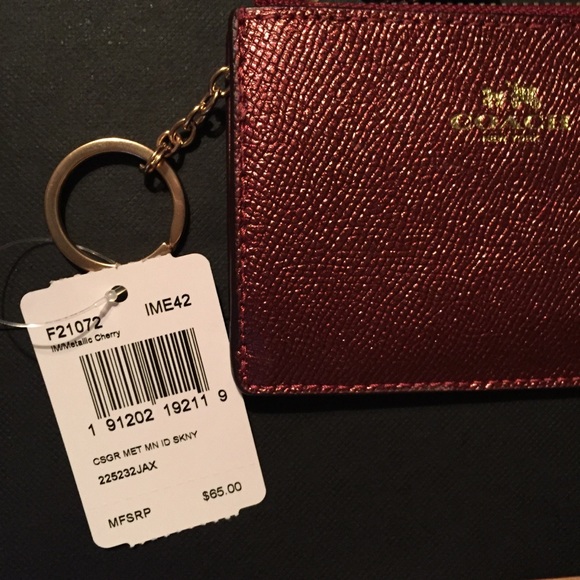 🍒Coach Mini ID Case- Metallic Cherry🍒 - Picture 4 of 8