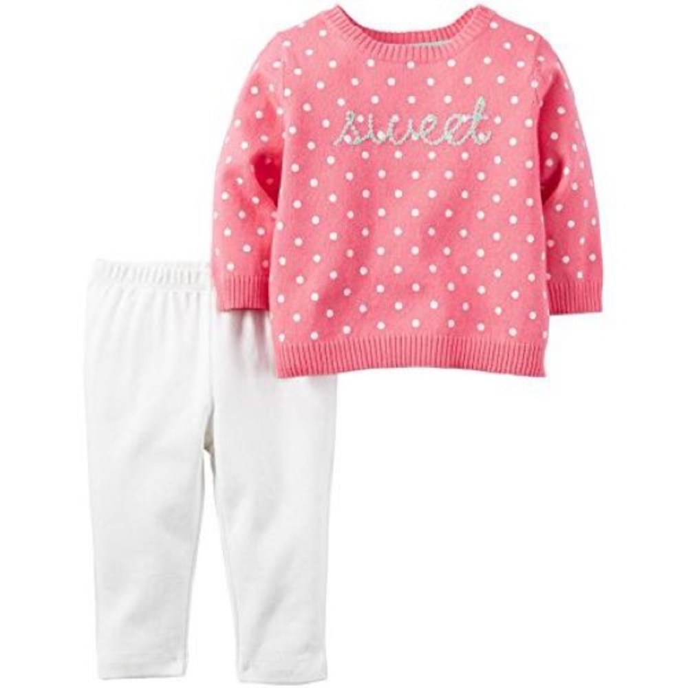 🍼CARTER'S BABY GIRLS' "SWEET SIDE" 2-PIECE OUTFIT