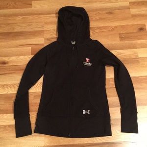 Temple University zip up sweater