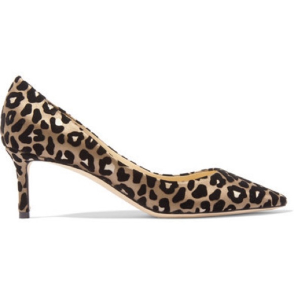 JIMMY CHOO
Romy 60 leopard-print devor pumps