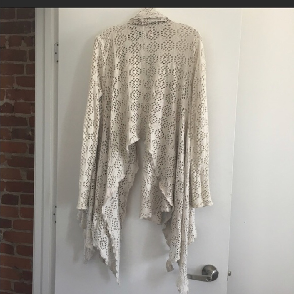 Free People Beach-Laser Cut Cardigan/coverup