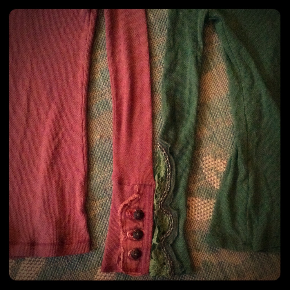 Two free people long sleeve tops!