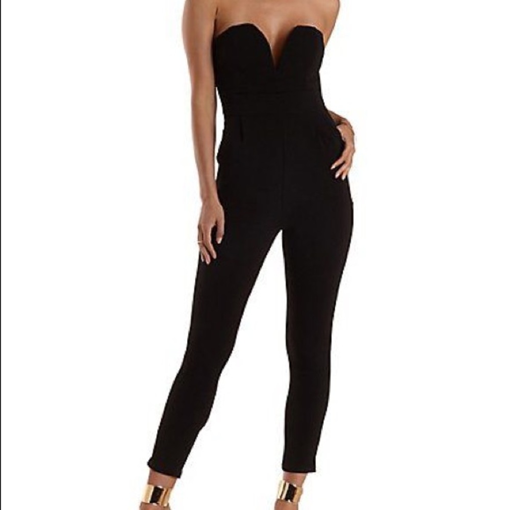 Strapless Black Jumpsuit