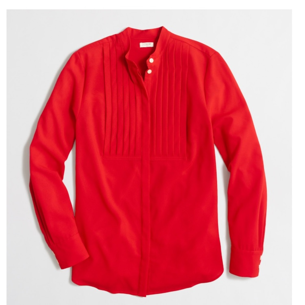 J. crew red blouse