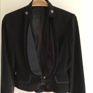 Plastic Island black tuxedo blazer