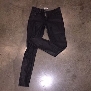 ⭐️NWOT⭐️ Principle Denim black wax coated jeans