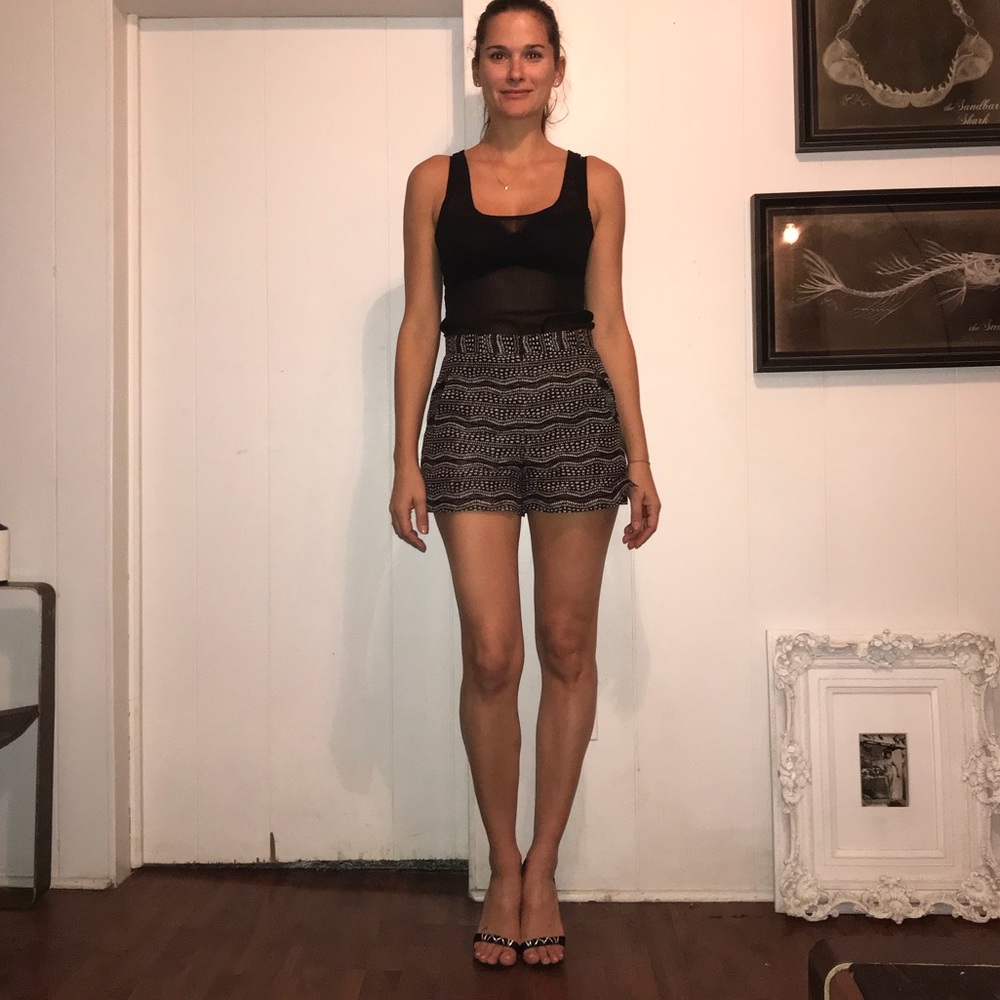 Sexy fun high waisted marble fancy shorts