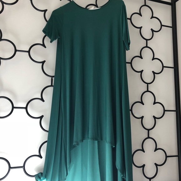 Emerald High Low Dress - Picture 2 of 6