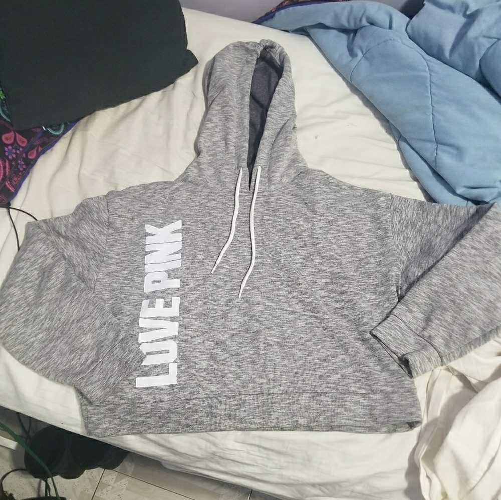 VS Pink Cropped Hoodie
