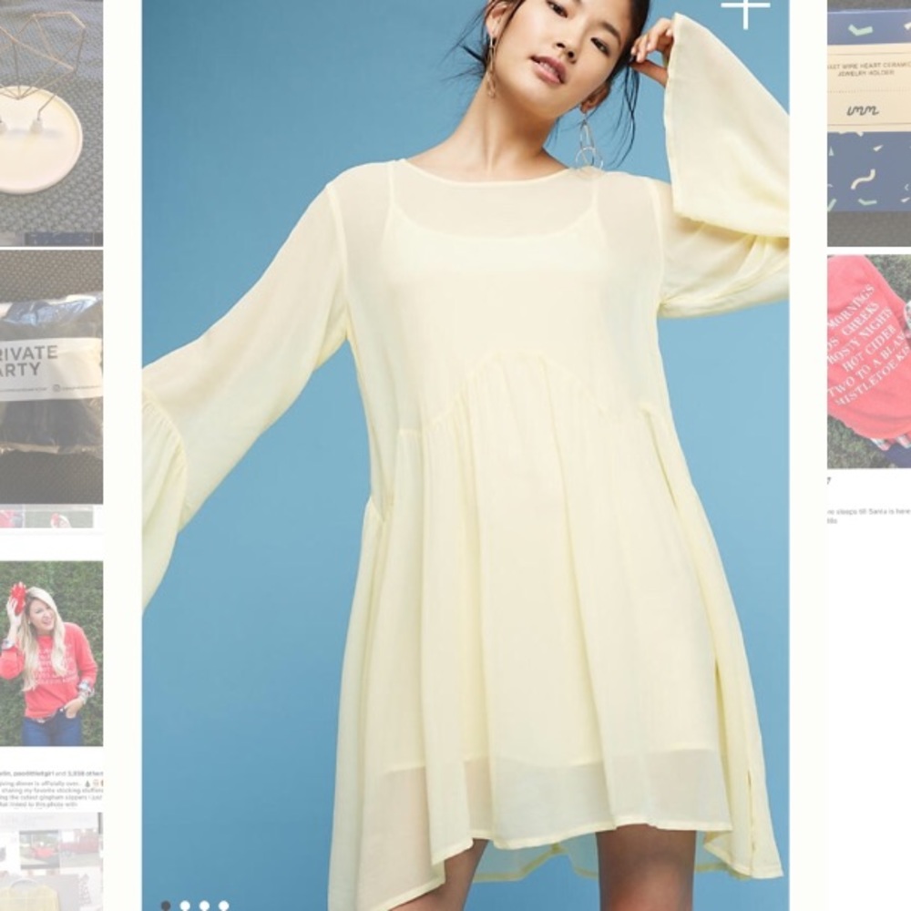 Anthropologie Yellow Dress