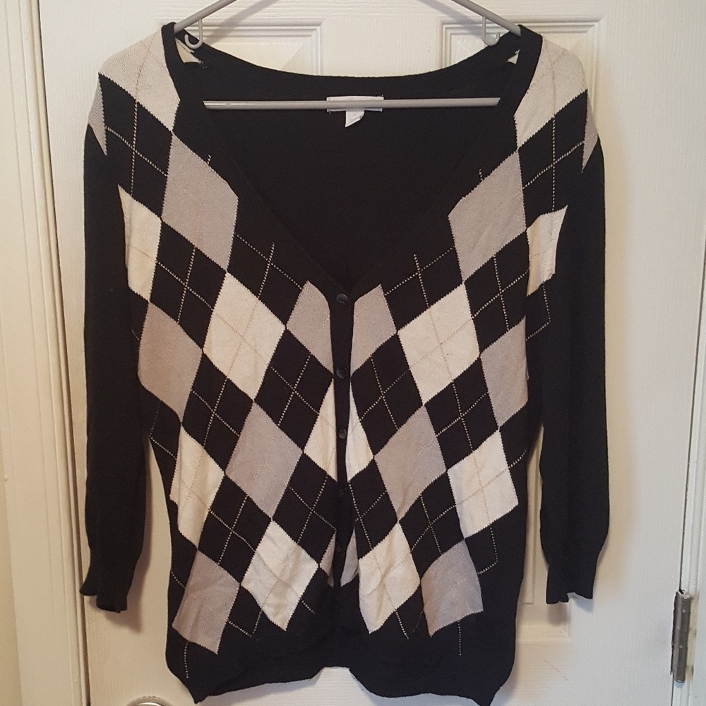 Black/White/Cream "New York & Company" cardigan