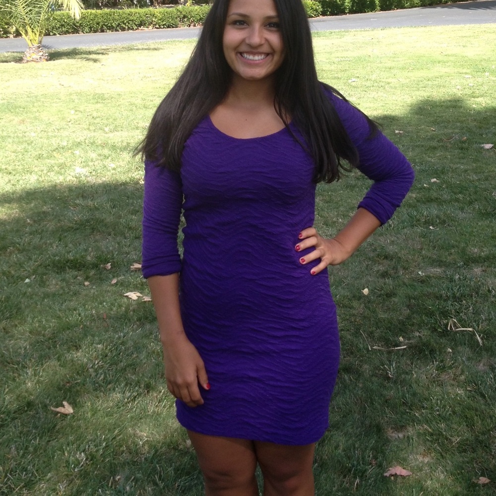 BGBG MAXAZRIA Purple long sleeved dress