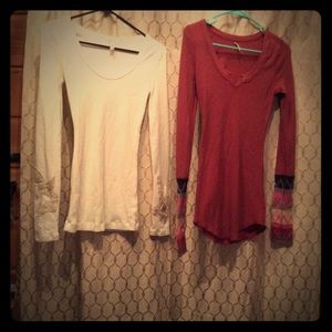 Two free people long sleeve tops!