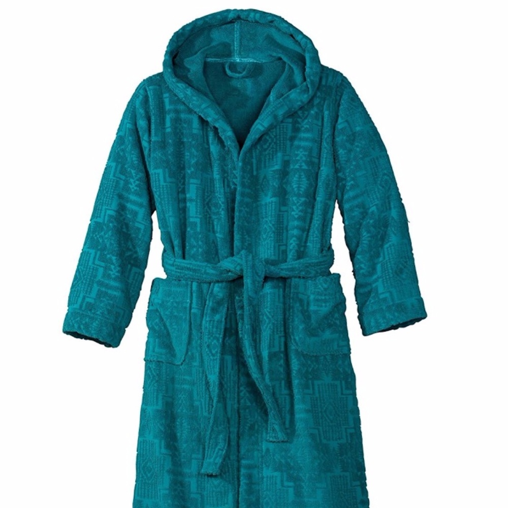 Pendleton Robe L/XL Turquoise 100% Cotton NWT $179