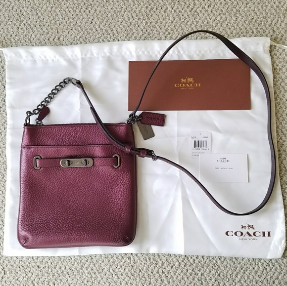 Coach Bags Coach Metallic Cherry Pebble Leather Crossbody Bag