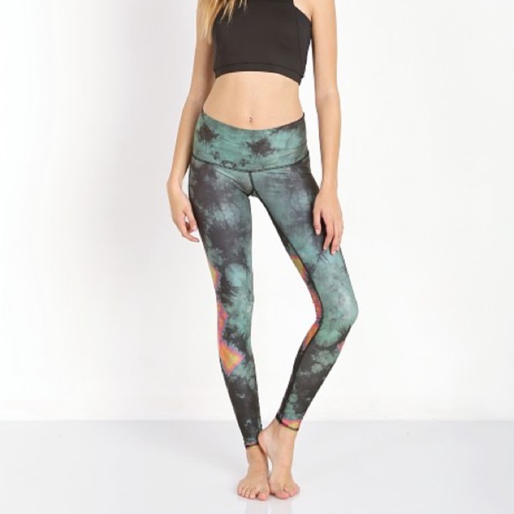 Eagle feather Leggings Green