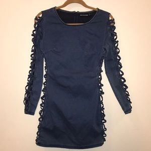 Denim cutout dress