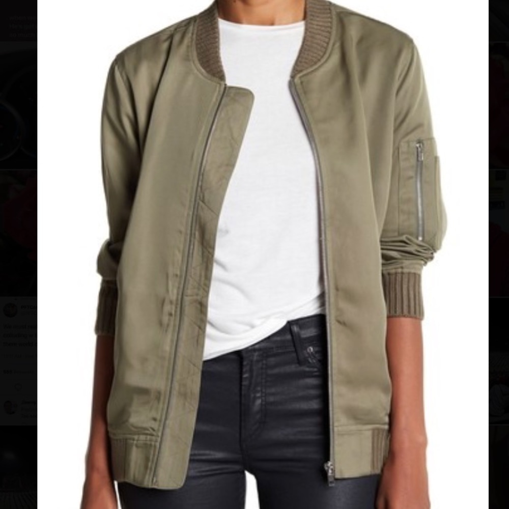 Bomber Jacket in Green Harlowe and Graham (size L)