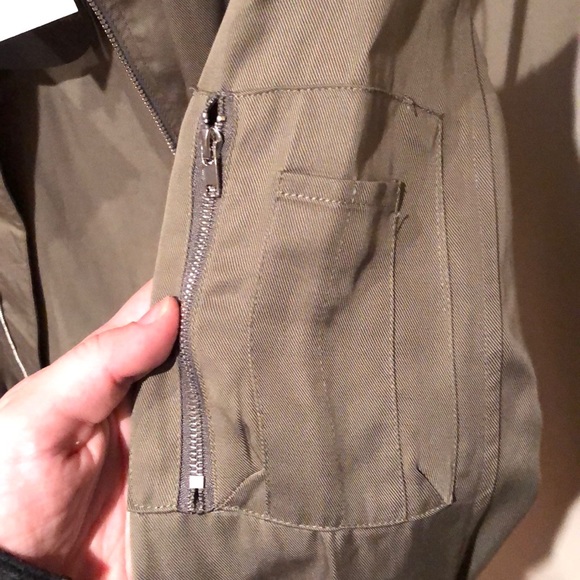 Bomber Jacket in Green Harlowe and Graham (size L) - Picture 3 of 4