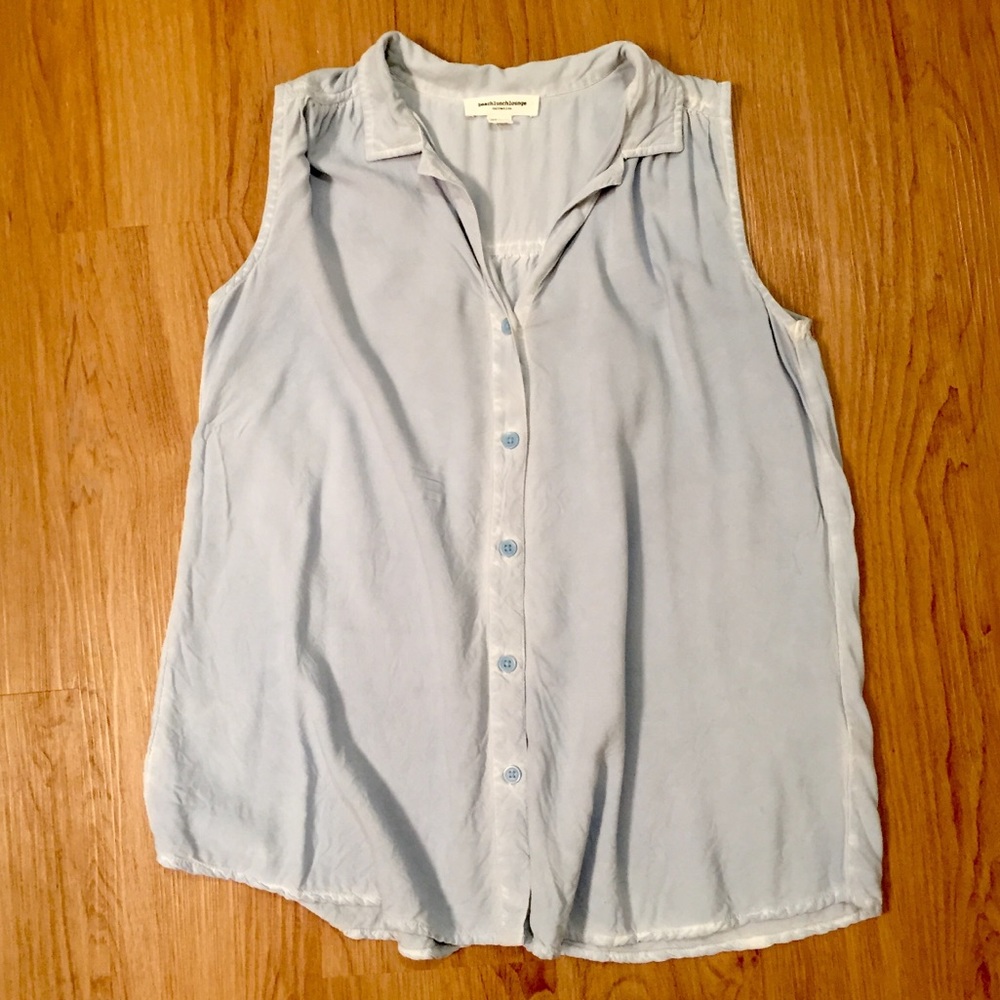 Sky blue tank with open back