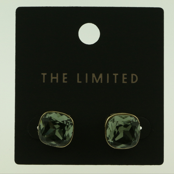 NWT small gold with green crystal earring LTDE56 - Picture 3 of 7