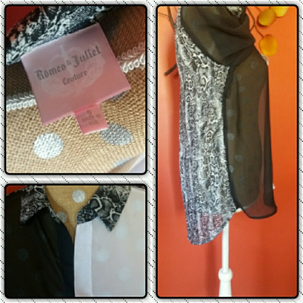 NWOT Romeo & Juliet Couture Color Block Blouse - Picture 3 of 5