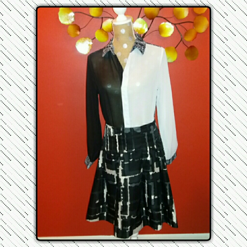 NWOT Romeo & Juliet Couture Color Block Blouse - Picture 5 of 5