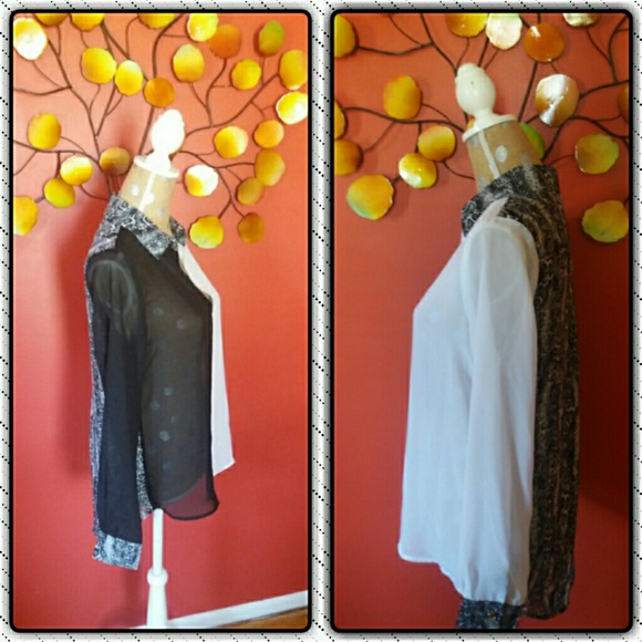 NWOT Romeo & Juliet Couture Color Block Blouse - Picture 2 of 5