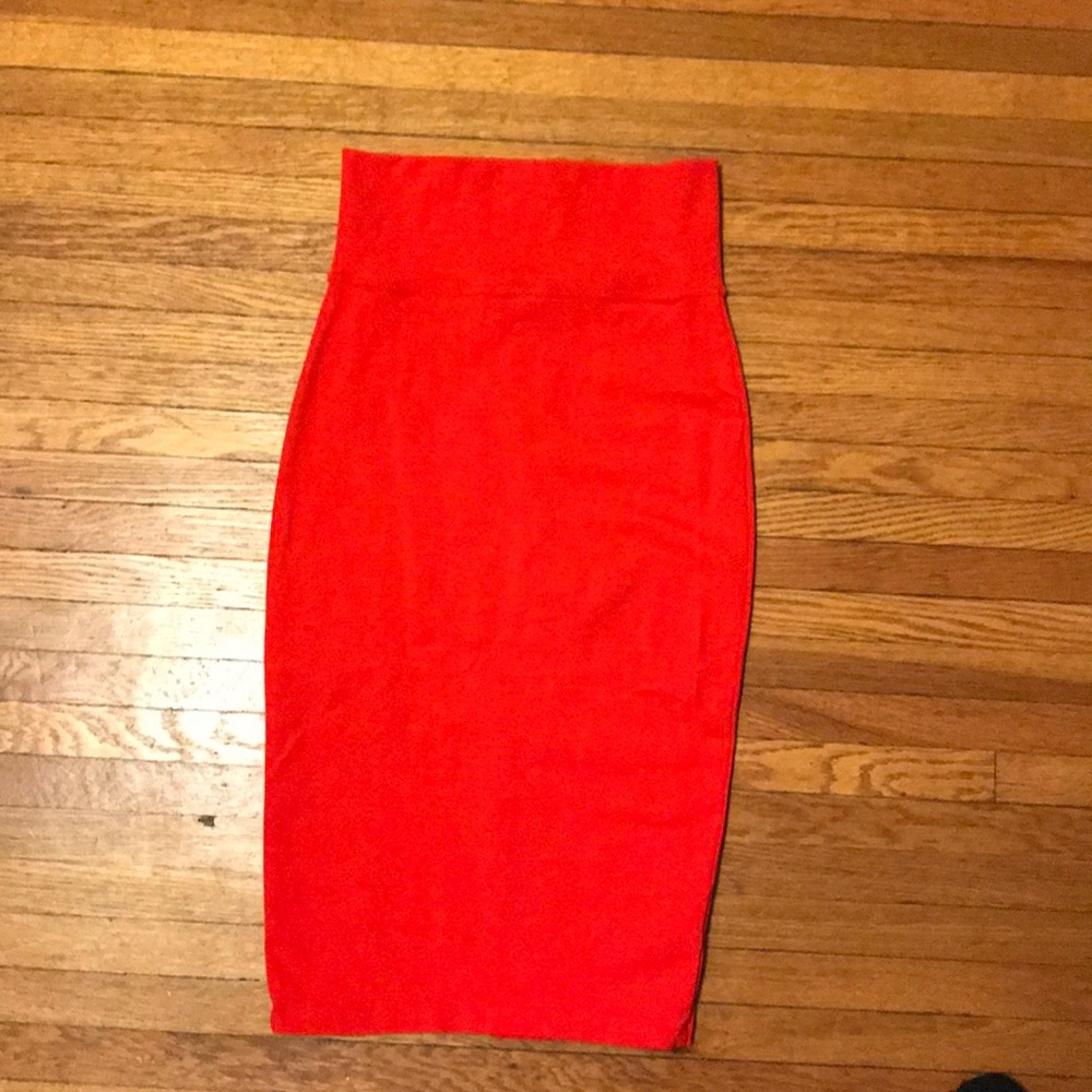 Bebe High-waisted stretch pencil skirt