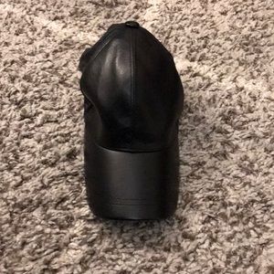 Leather baseball hat