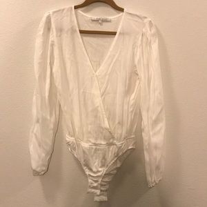 White blouse bodysuit