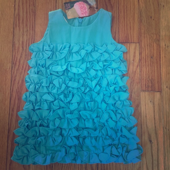 Ruffle Butts Blue Dress - Picture 1 of 3
