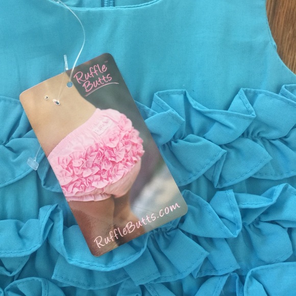 Ruffle Butts Blue Dress - Picture 3 of 3